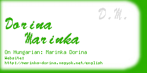 dorina marinka business card